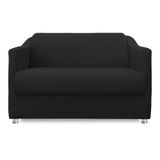 Namoradeira Tilla Decorativa 2 Lugares Suede Preto