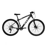 Bicicleta Aro 29 Gti Roma 2x9 Freios Hidráulicos Garfo Com Trava 18v Alumínio - Preto/cinza Tam.17