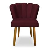 Cadeira Para Mesa De Jantar Modelo Flor Suede Cor:marsala