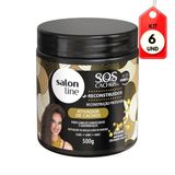 Kit C-06 Salon Line Sos Cachos Arginina Reconstrução Ativador 500g