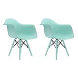 Conjunto 2 Cadeiras Eames Com Braço Sorbet Pés Em Polipropileno