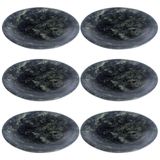 Kit 6 Pratos Rasos De Pedra Sabão 18 Cm