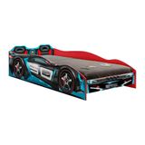 Cama Infantil Carro Tornado Plus Com Led Preto Pura Magia