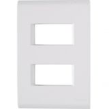 Kit 3 Placa 2 Postos Afastados 4x2 Tramontina Liz Branca