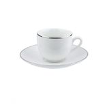 Xícara De Chá Em Porcelana Legacy Silver 220ml L?hermitage Branca