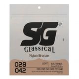 Encordoamento P-violão Nylon Bronze 65-35 Prata Tensão Leve Sg 0.028