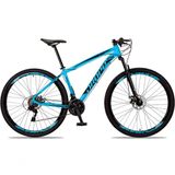 Bicicleta Aro 29 Dropp Aluminum 24 Vel Câmbio Traseiro Freio A Disco Bike Mtb Alumínio Azul+preto