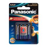 Pilha Alcalina Premium Panasonic Aaa Palito 04 Unidades Lr03egr-4b96 [f108]