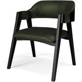 Cadeira Para Sala De Jantar Estar Living Estofada Suran L02 Preto Couríssimo Verde Musgo - Lyam Decor