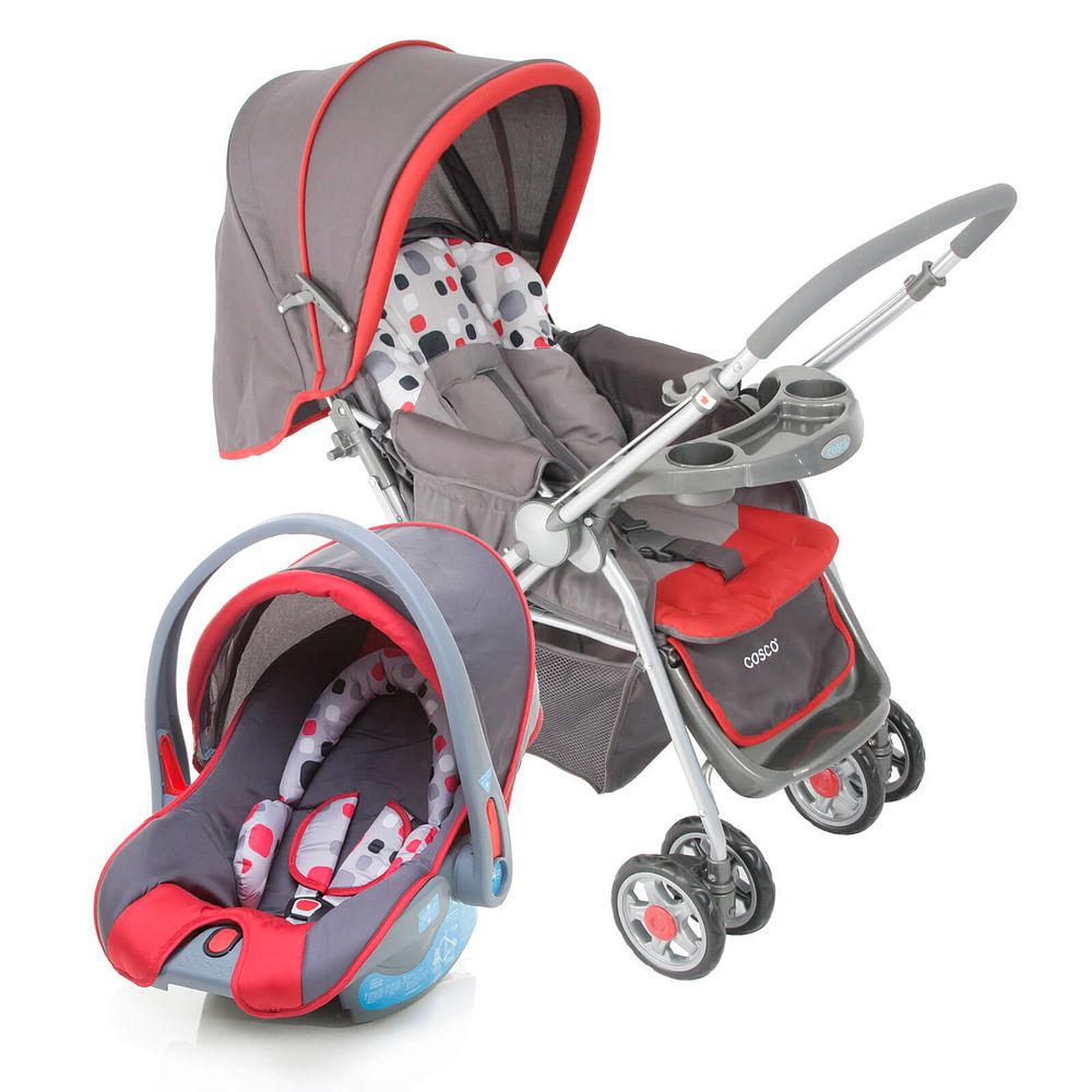 Travel System Cosco Carrinho Com Bebê Conforto Reverse De 0 Meses Até 15kg