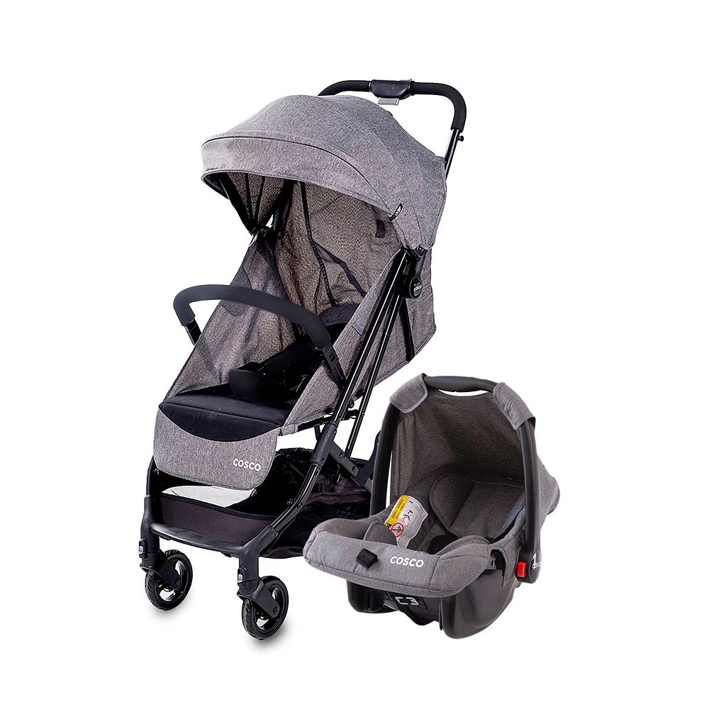 Travel System Cosco Duo Carrinho Com Bebê Conforto Minny 3.0 De 0 Meses Até 15kg