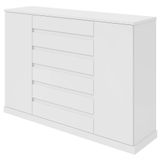 Comoda Sapateira Vedra 7 Gavetas 2 Portas Branco