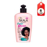 Kit C/06 Skala Kids Crespo Divino 3em1 Creme P/ Pentear 250g