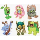 Kit Display De Mesa 6 Peças Festa My Singing Monsters Mdf