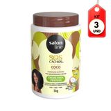 Kit C/03 Salon Line Coco Creme P/ Pentear 1kg