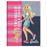 Caderno Brochura Capa Dura Universitário Barbie 80 Folhas Foroni Estampa 1