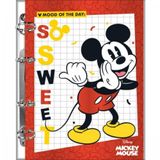 Caderno Argolado Colegial Sem Lombo Mickey Mouse 120 Folhas Foroni