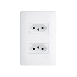 Tomada Dupla Fame Habitat 2p+t 20a Com Placa 4x2 Branco