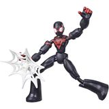 Spider-Man Marvel Bend e Flex Miles Morales Action Figure Toy, Figura flexível de 6 polegadas, inclui acessório web, para crianças de 4 anos ou mais