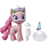 My Little Pony Pinkie Pie Potion Dress Up Figure -- Brinquedo de pônei rosa de 5 polegadas com acessórios de moda, cabelo escovado e pente