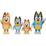 Bluey e Friends 4 Pacote de 2,5-3 Figuras Poseable