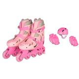 Patins Inline Kit De Protecao Ajustavel 30 A 33 Rosa Fenix