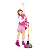 Microfone Infantil Com Pedestal Karaoke Fabuloso Barbie Fun Divirta Se