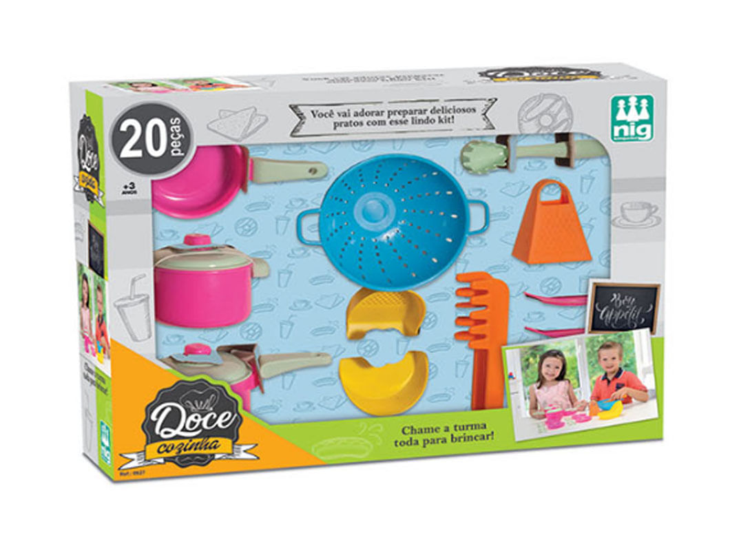 Kit Utensilios Infantil Doce Cozinha 20 Pecas Nig Brinquedos