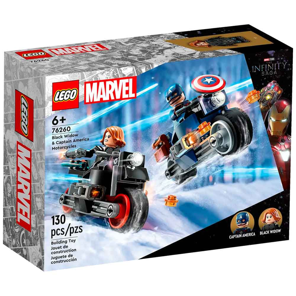 Lego Marvel Motos Da Viuva Negra E Do Capitao America 130 Pecas Lego