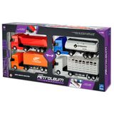 Kit Caminhoes Roda Livre Petroleum Series 4 Em 1 Roma Brinquedos
