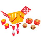 Kit Comidinha Infantil Cesta Pic Burguer Magic Toys