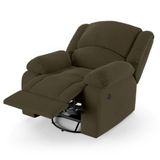 Poltrona Do Papai Reclinável Melim Glider Giratória Usb Veludo Capuccino Fh1 - D&#39;rossi