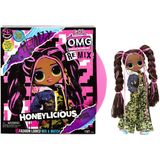 LOL Surprise OMG Remix Honeylicious Fashion Doll, Plays Music with 25 Surprises Including Shoes, Hair Brush, Doll Stand, Magazine, and Record Player P
