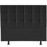 Cabeceira Casal Estofada Para Cama Box Espanha 140 Cm Suede Preto