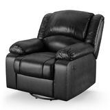 Poltrona Do Papai Reclinável Melim Glider Giratória Usb Pu Preto Brilho Fh1 - D&#39;rossi