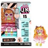 Surpresa l.O.L. JK Neon Q.T. Mini Fashion Doll com 15 surpresas