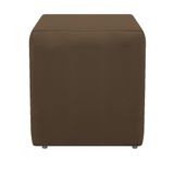 Puff Decorativo Dado Suede Marrom