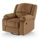 Poltrona Do Papai Reclinável Melim Glider Giratória Usb Pu Caramelo Fh1 - D&#39;rossi