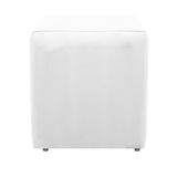 Puff Decorativo Dado Suede Branco