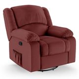 Poltrona Do Papai Reclinável Melim Glider Giratória Pu Fh1 - D&#39;rossi Cor Vermelho