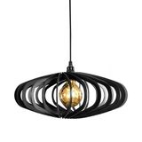 Luminária Teto Lustre Pendente Balcão Cozinha Sala Egito Cor:preto