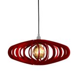 Luminária Teto Lustre Pendente Balcão Cozinha Sala Egito Cor:vermelho