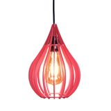 Luminária Teto Lustre Pendente Balcão Cozinha Sala Chile Cor:vermelho