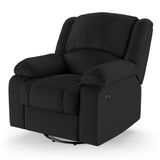 Poltrona Do Papai Reclinável Melim Glider Giratória Usb Pu Preto Fh1 - D&#39;rossi