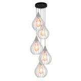 Luminária Teto Lustre Pendente Balcão Cozinha Sala 5 Chile Cor:branco