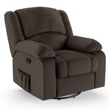 Poltrona Do Papai Reclinável Melim Glider Giratória Massagem Pu Marrom Fh1 - D&#39;rossi