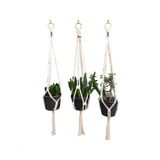 Suporte Plantas Macramê Trio Cor Cru