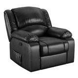 Poltrona Do Papai Reclinável Melim Zero Wall Pu Preto Brilho Fh1 - D&#39;rossi