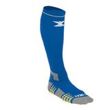 Meia De Compressao Cano Longo Dx-3 Azul - Laranja Fluor Tamanho G2