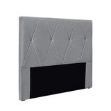 Cabeceira Cama Box Queen 160 Cm Aquilla Linho S04 - D&#39;rossi Cor Cinza